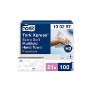 Multifold H2 Tork, Pappershandduk Extra Mjuk 2-lgr, Vit