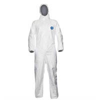 Korttidsoverall med huva Tyvek 500 Xpert, strl.2-XL, 100st/frp