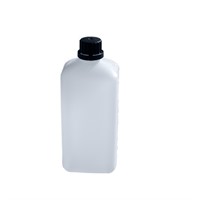 Plastflaska rektangulär inkl. kapsyl, 1L, Natur