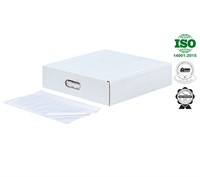 Vita lakansdukar Extra Prima 100% bomull, 38x38cm, 3kg/box