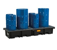 Spillpall PE 425/4e, förzinkat galler, svart