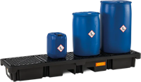 Spillpall PE 220/4e, PE galler, svart