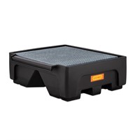 Spillpall Förlägning 1-IBC PE, 500L med förzinkat galler, Svart