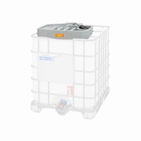 Tratt för IBC i HDPE, rostfritt silnät, Grå