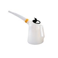 Doseringskanna med flexipip och lock i HDPE, 3L, vit