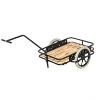Dragkärra med träflak