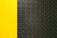 Arbetsmatta Diamond Plate 91cm x lpm, Svart/Gul