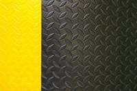 Arbetsmatta Diamond Plate 122cm x lpm, Svart/Gul