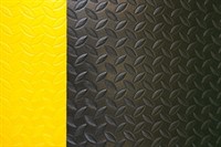 Arbetsmatta Diamond Plate 122cmx18,3m, Svart/Gul