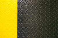 Arbetsmatta Diamond Plate 91x300cm, Svart/Gul