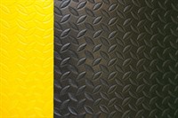 Arbetsmatta Diamond Plate 122x200cm, Svart/Gul