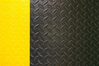 Arbetsmatta Diamond Plate 122x300cm, Svart/Gul