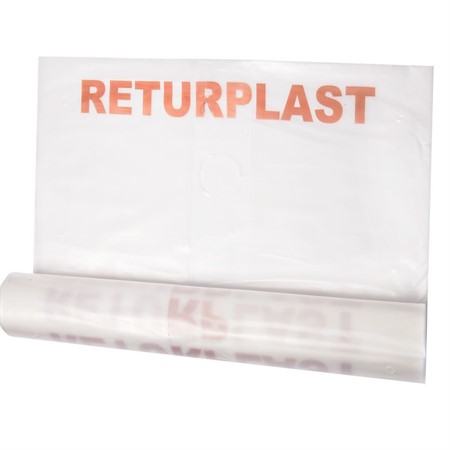 Plastsäck Tryck Returplast X3 240L, 10st/rle, 12rl/krt, Transp.