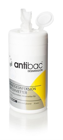 Antibac Desinfektionsservetter, 12x70 ark/frp