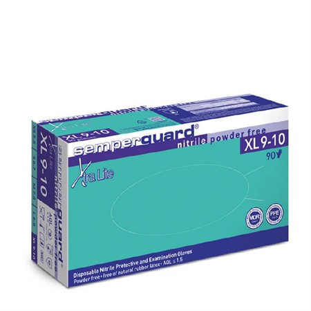 Engångshandske Xtra Lite nitril , Puderfri, Blå, strl.XL, 10x180st/krt