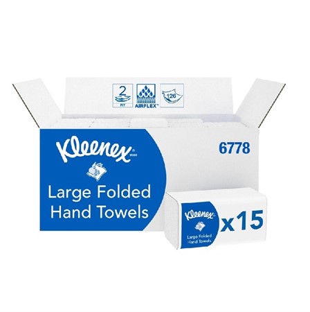 Pappershandduk Kleenex Ultra, Stor, 2-lg, 1860ark/frp