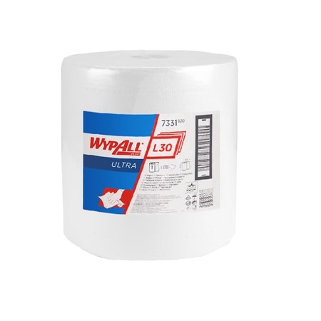 WYPALL® L30 Ultra Torkduk, 3-lgr, 1000ark/rl, 38x37cm, 1rl/frp, Vit