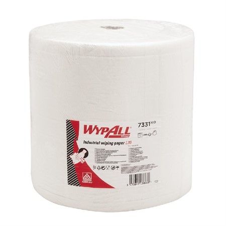 WYPALL® L30 Ultra Torkduk, 3-lgr, 1000ark/rl, 38x37cm, 1rl/frp, Vit