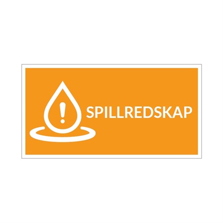 Spillredskap Skylt, Liten 172x90mm, PVC