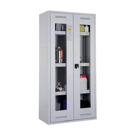 Miljö-Kemskåp CHS 950 GL, Grå, 2-Dörrar plexiglas