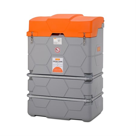 Dieseltank CUBE Basic 1000L, lock, för utomhus, 56L/min