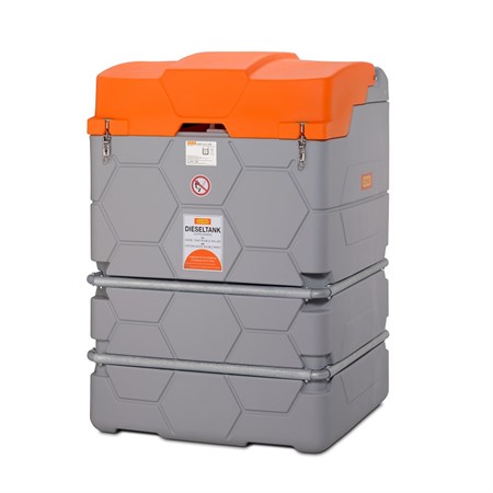 Dieseltank CUBE Basic 1500L, lock, för utomhus 56L/min