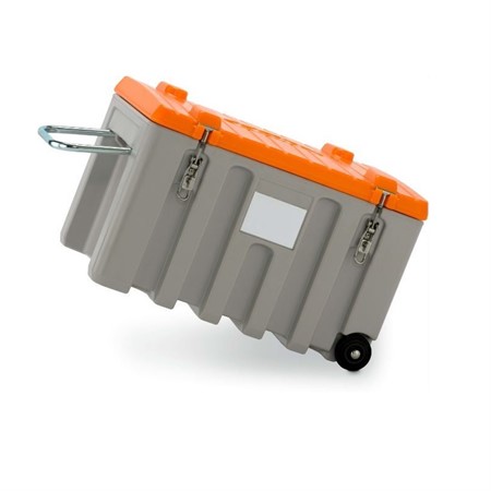 CEMbox med hjul 150 liter grå/orange