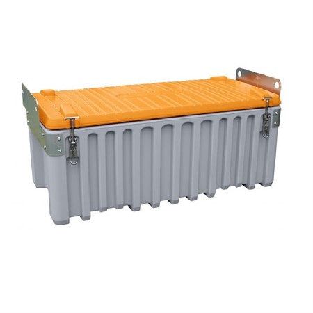 CEMbox med kranöglor 250 liter grå/orange