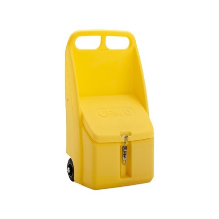 Förvaringsbox Go-Box 70L, lock och 2 hjul, gul