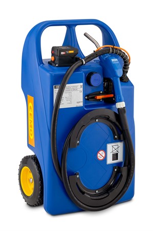 AdBlue kärra 100L, batteridriven CAS Akku 4Ah+ASC55, El-pump 18V SP30,