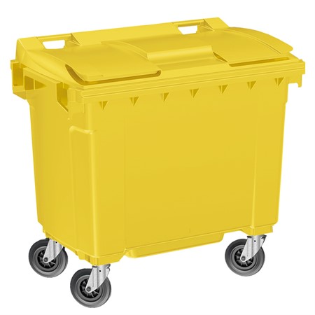 Avfallsbehållare 660L, Gul