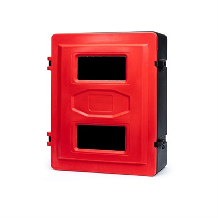 Förvaringsskåp för 2st brandsläckare 6-12kg, PE, Röd