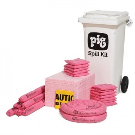 PIG KEM Mobilt Spillkit i tunna (120L), 80L