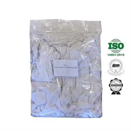 Vita lakansdukar Extra Prima 100% bomull, 1kg/frp