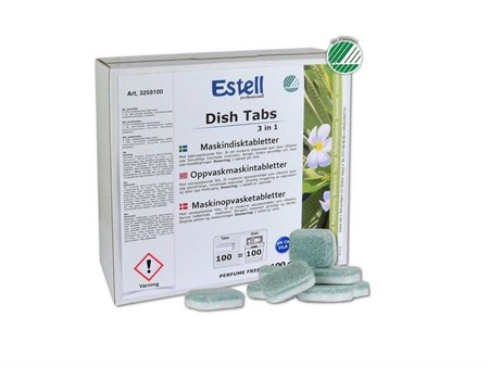 Maskindisktabletter ESTELL, 100st/frp