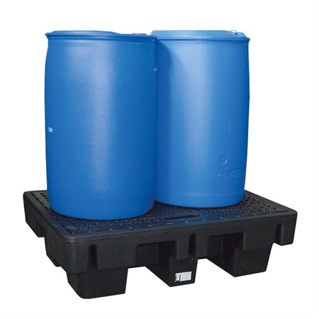 Spillpall 2-fats, PE-200-5, med PE galler