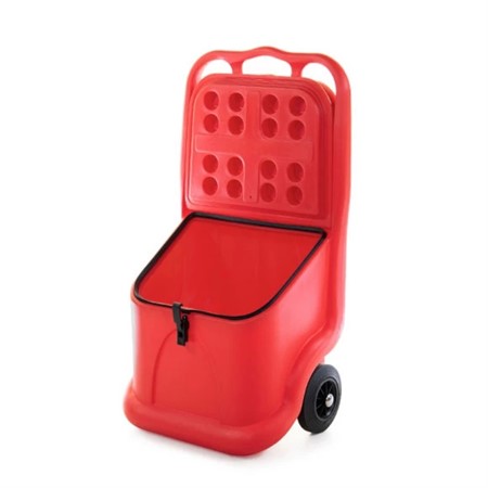 Förvaringsbox Mobil, UniKart 75L, inkl. 2 hjul & lock, Röd