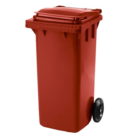 Avfallsbehållare 120L, Röd